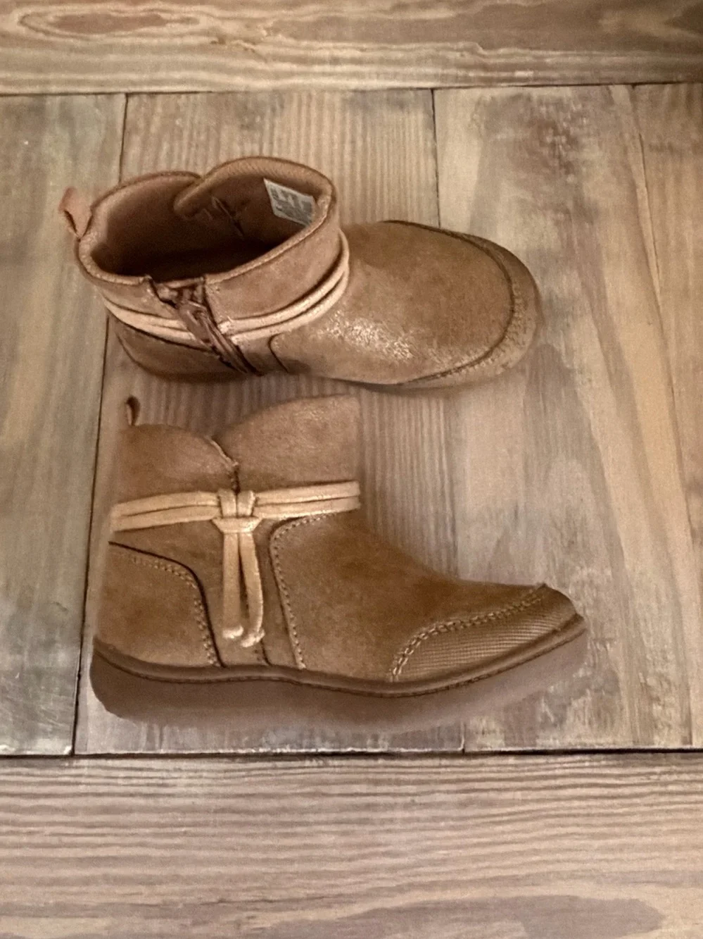 Stride Rite Toddler Leather Ankle Zip Booties